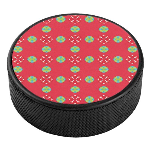 Weihnachtsmann Muster 03 - Eishockey Puck (3/4)