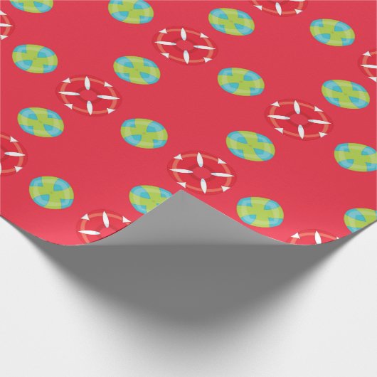 Weihnachtsmann Muster 03 - Geschenkpapier (Ecke)