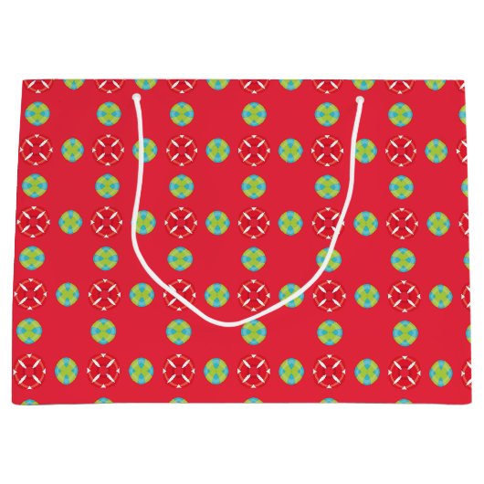 Weihnachtsmann Muster 03 - Große Geschenktüte (Vorderseite)