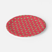 Weihnachtsmann Muster 03 - Pappteller (Schrägansicht)