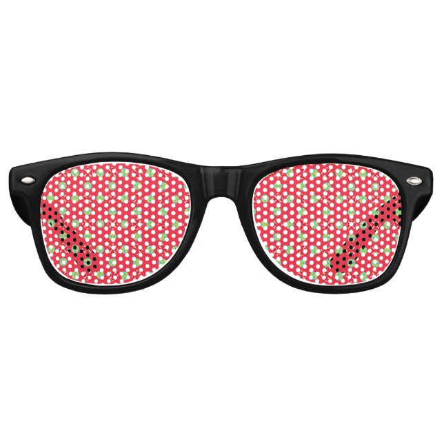 Weihnachtsmann Muster 03 - Partybrille (Vorderseite)