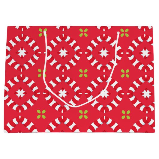 Weihnachtsmann Muster 04 - Große Geschenktüte (Vorderseite)