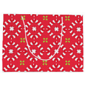 Weihnachtsmann Muster 04 - Große Geschenktüte (Rückseite)