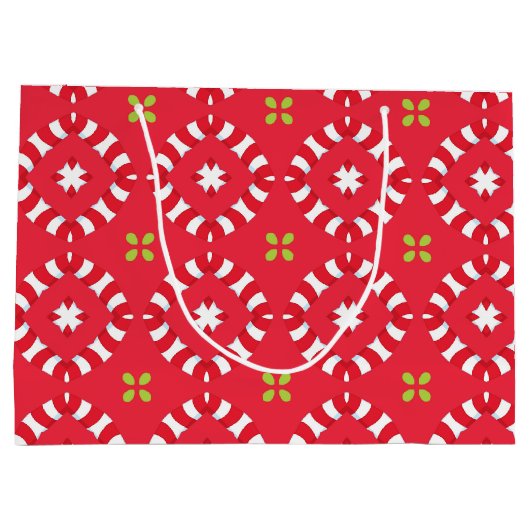 Weihnachtsmann Muster 04 - Große Geschenktüte (Rückseite)