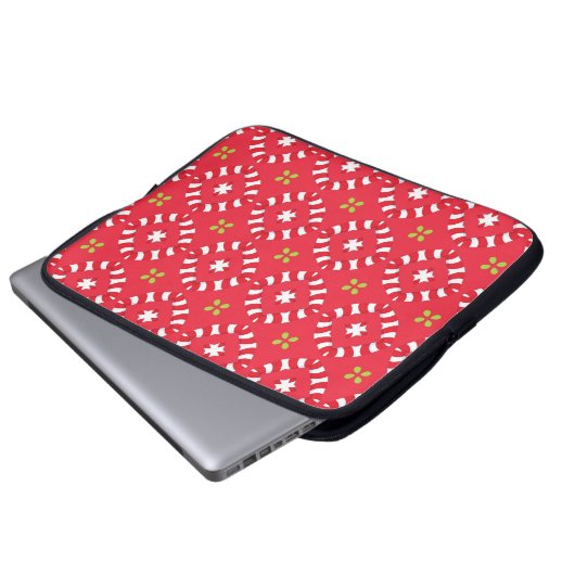 Weihnachtsmann Muster 04 - Laptopschutzhülle (Vorne Knopf)