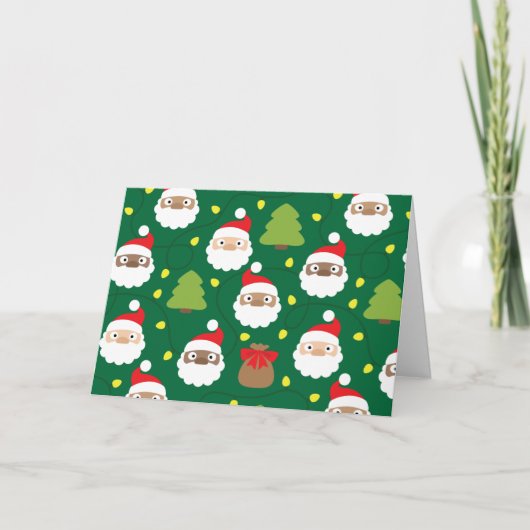 Weihnachtsmann Muster Karte (Vorderseite)