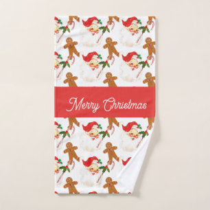 Weihnachtsmann-Muster Weihnachten Badezimmer Gaste Handtuch