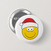 Weihnachtsmann-Mütze Gesicht Button (Vorne & Hinten)