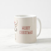 Weihnachtsmann-Mütze Hirsch Kaffeetasse (VorderseiteRechts)