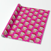 Weihnachtsmann-Mütze mit individuellem Gesichtsfot Geschenkpapier (Ungerollt)