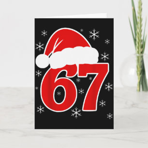 Weihnachtsmann Mütze Six Seven 6 7 67 Meme Gen Alp Karte