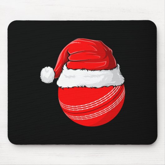 Weihnachtsmann-Mütze Weihnachten Cricket Mousepad (Vorne)