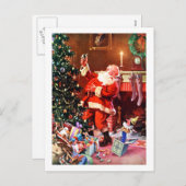 Weihnachtsmann nachts vor Weihnachten (Vorne/Hinten)