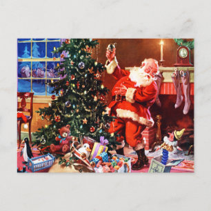 Weihnachtsmann nachts vor Weihnachten