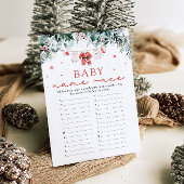 Weihnachtsmann Name Race Baby Duschspiel Einladung