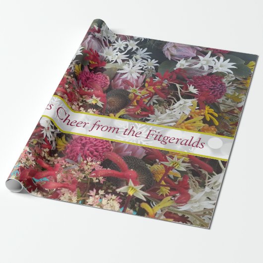 Weihnachtsmann-Native Mit Monogramm Geschenkpapier (Ungerollt)