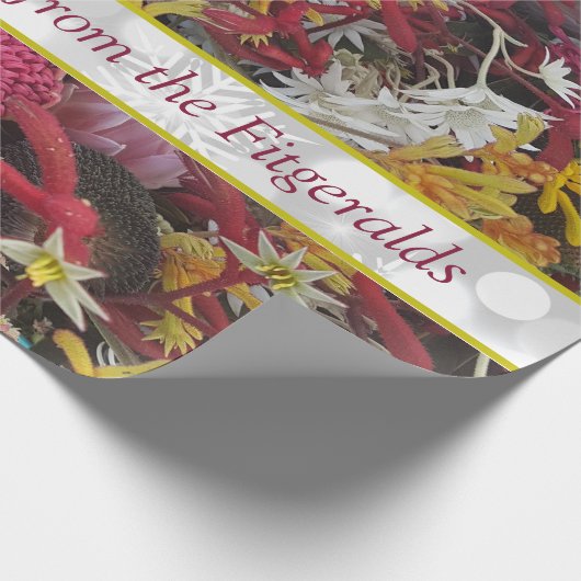 Weihnachtsmann-Native Mit Monogramm Geschenkpapier (Ecke)