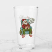 Weihnachtsmann - Naughty Pass Personalize Name Wei Glas (Vorderseite)