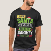 Weihnachtsmann-Naughty-Spank T-Shirt (Vorderseite)