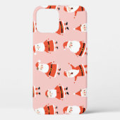 Weihnachtsmann, Niedlich rosa Nahtloses Muster. Case-Mate iPhone Hülle (Rückseite)