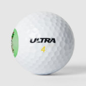 Weihnachtsmann-Niedliche Tiere frohe Weihnachten Golfball (Logo)