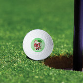 Weihnachtsmann-Niedliche Tiere frohe Weihnachten Golfball