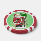 Weihnachtsmann-Niedliche Tiere frohe Weihnachten Pokerchips (Einzeln)