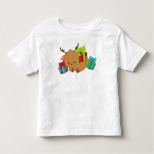 Weihnachtsmann, Niedlicher Rentier, Geschenke, Ges Kleinkind T-shirt