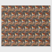 Weihnachtsmann nimmt einen Keks Geschenkpapier (Flach)