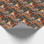 Weihnachtsmann nimmt einen Keks Geschenkpapier (Ecke)