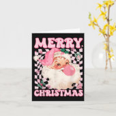 Weihnachtsmann Nk Sungles Bläst Kaugummi Weihnacht Karte (Gelbe Blume)