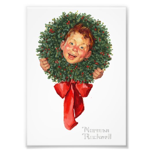 Weihnachtsmann - Norman Rockwell - Little Boy Fotodruck (Vorne)