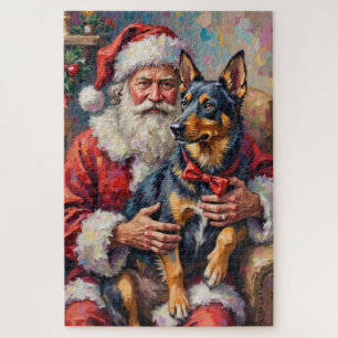 Weihnachtsmann Norwegischer Lundehund Weihnachts K Puzzle