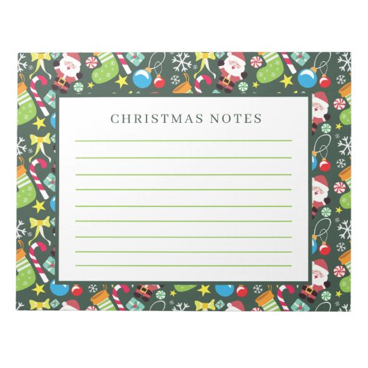 Weihnachtsmann Notizblock (Vorderseite)