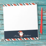 Weihnachtsmann Notizblock<br><div class="desc">Ein niedliches Weihnachtslied mit den Worten Frohe Weihnachten! Wenn Sie möchten,  können Sie den frohen Weihnachtstext mit Ihrem eigenen Gruß statt personalisieren. Entworfen für Sie von BlackBerry Boulevard.</div>