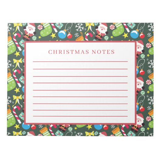 Weihnachtsmann Notizblock (Vorderseite)
