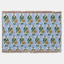 Weihnachtsmann Nussknacker Blau vereist