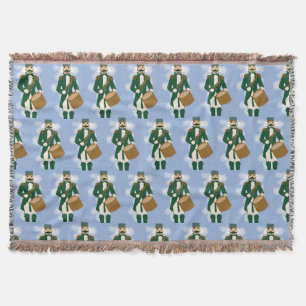 Weihnachtsmann Nussknacker Blau vereist Decke