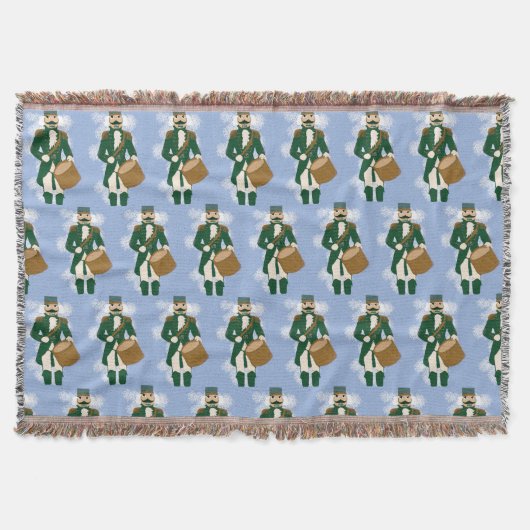 Weihnachtsmann Nussknacker Blau vereist Decke (Vorderseite)