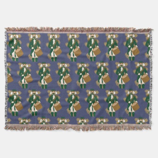 Weihnachtsmann Nussknacker Dunkelblau Decke (Vorderseite)