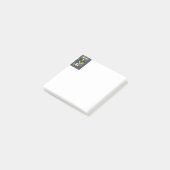 Weihnachtsmann Nussknacker Dunkelblau Post-it Klebezettel (angewinkelt)