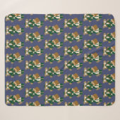 Weihnachtsmann Nussknacker Dunkelblau Sherpadecke (Vorderseite (Horizontal))