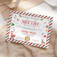 Weihnachtsmann offizielles Nice-List-Zertifikat