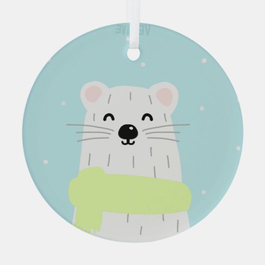 Weihnachtsmann Ornament Aus Glas (Rückseite)