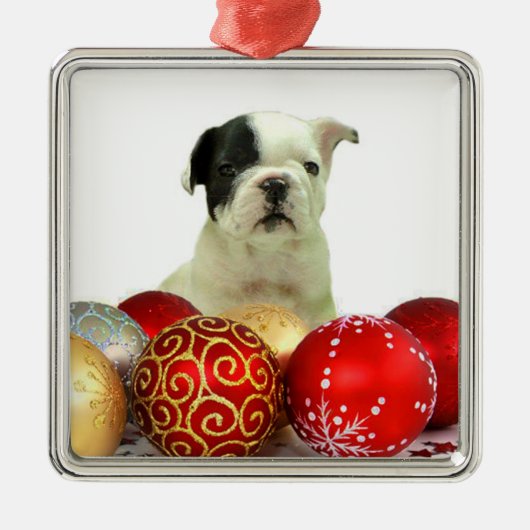 Weihnachtsmann Ornament Aus Metall (Vorne)