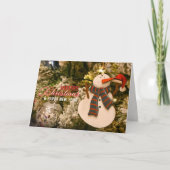 Weihnachtsmann-Ornament Frohe Weihnachten (Vorderseite)