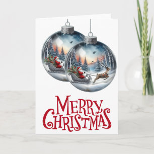 Weihnachtsmann Ornamente Karte