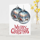 Weihnachtsmann Ornamente Karte (Gelbe Blume)