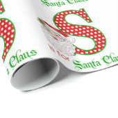 Weihnachtsmann-Packpapier Geschenkpapier (Rolleneckpunkt)