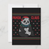 Weihnachtsmann Pand| Schönes Panda-Design Einladung (Vorderseite)